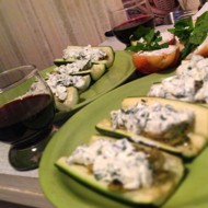Цукини фаршированные козьим сыром и мятой