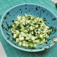 Деревенский салат из огурцов