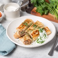 Домашние блины с мясом