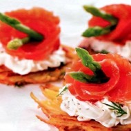 Драник с рыбой, сыром и огурцом