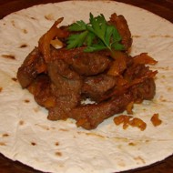 Фахитас с говядиной и текилой