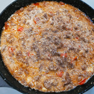 Фарш с рикоттой и томатами