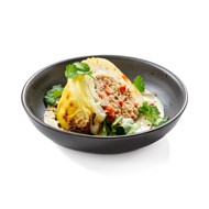 Фаршированная капуста с соусом карри