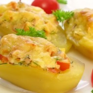 Фаршированный картофель c копченым мясом