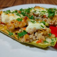 Фаршированные кабачки в духовке