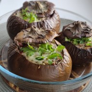 Фаршированные круглые баклажаны