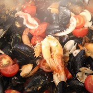 Феттучини с морепродуктами