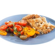 Филе трески под корочкой из грецких орехов и пармезана