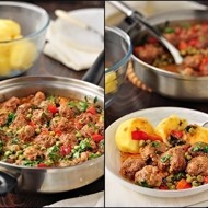 Фрикадельки с овощным рагу