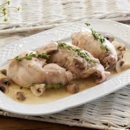 Фрикасе из кролика с белым вином