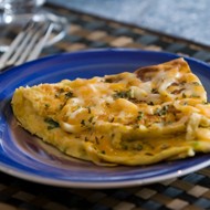 Фриттата с фетой, цукини и мятой