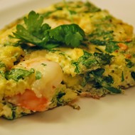 Фриттата с креветками