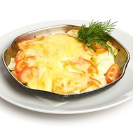 Фриттата с помидорами, шалотом и тимьяном