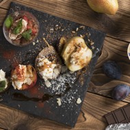 Фруктовая закуска с творожным сыром