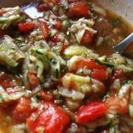 Гаспачо с газированной водой