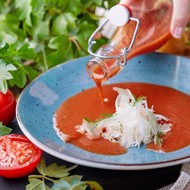Гаспачо с крабом