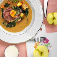 Говяжья вырезка с соусом из зеленого перца