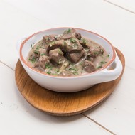 Говядина в белом соусе