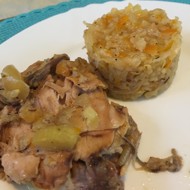 Греческая солянка с рисом лаханоризи