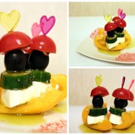 Греческий салат на шпажке