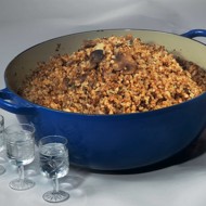 Гречневая каша с белыми грибами и пармезаном