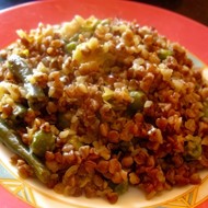 Гречневая каша с сыром и овощами