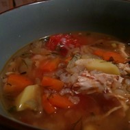 Гречневый суп с курицей и овощами