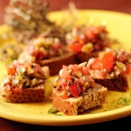 Гренки с овощами