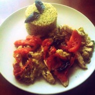 Грушевая курица с карри