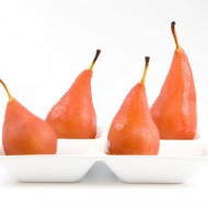 Груши в розовом шампанском