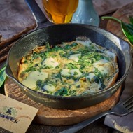 Грузинский омлет со шпинатом