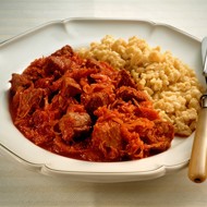 Гуляш из говяжьего сердца или вымени