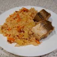 Хек с рисом в духовке
