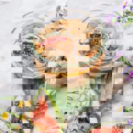 Холодный латте с инжиром и шпинатом