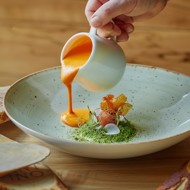 Холодный суп из печеных перцев