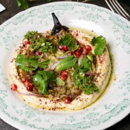 Хумус с запеченным баклажаном