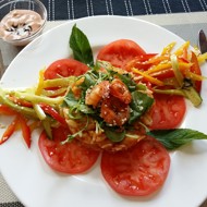 Имбирный «плов» с креветками