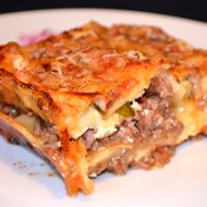 Иммигрантская лазанья болоньезе с грибами и 3 сырами