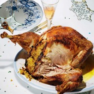 Индейка, фаршированная сладким булгуром