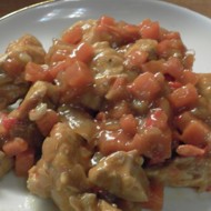 Индейка с овощами в густом соусе