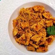 Индейка с грибами эноки