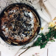 Яблочно-твороженный кекс