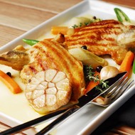 Эскабече из цесарки с тимьяном