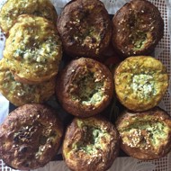 Кабачковые кексы с творожной начинкой