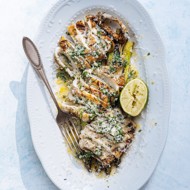 Кальмар со спаржей и пармезаном