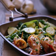 Кальмары фаршированные рисом с прошутто