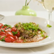 Камбала отварная с овощами