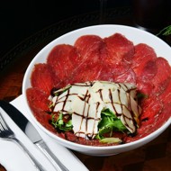 Карпаччо из говядины с горчичным соусом