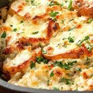 Картофель с шампиньонами в сметане