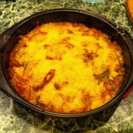 Картофельная пицца с грибами